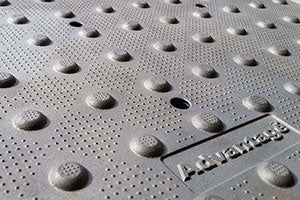 Cast Iron Detectable Warning Mat - Advantage