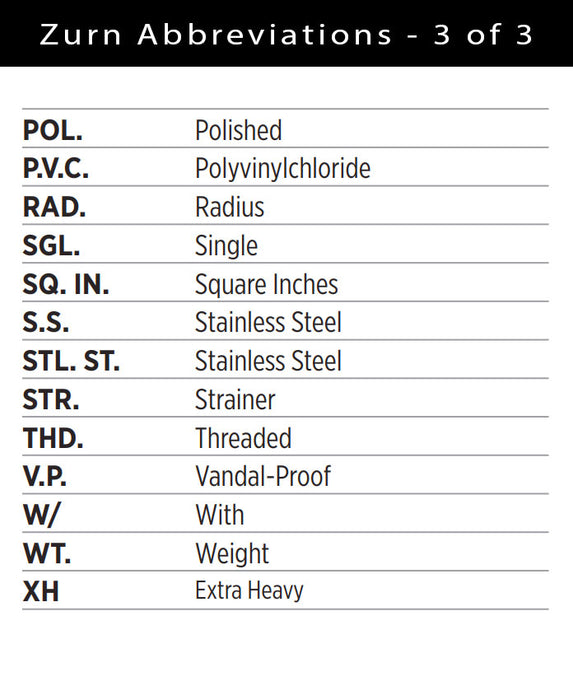 Zurn Z1910-RL - 8" x 8" x 6" Replacement Floor Sink Liner