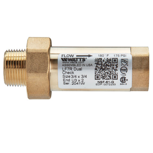 Watts LF7RU3-2 3/4 X 3/4 - Part of the LF7R Series