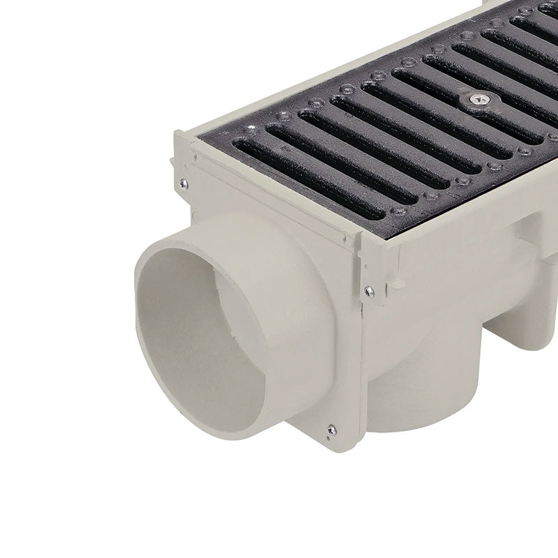 Trench Drain Kit - Commercial Grade - H20 Load Rating - Iron Grates - 48