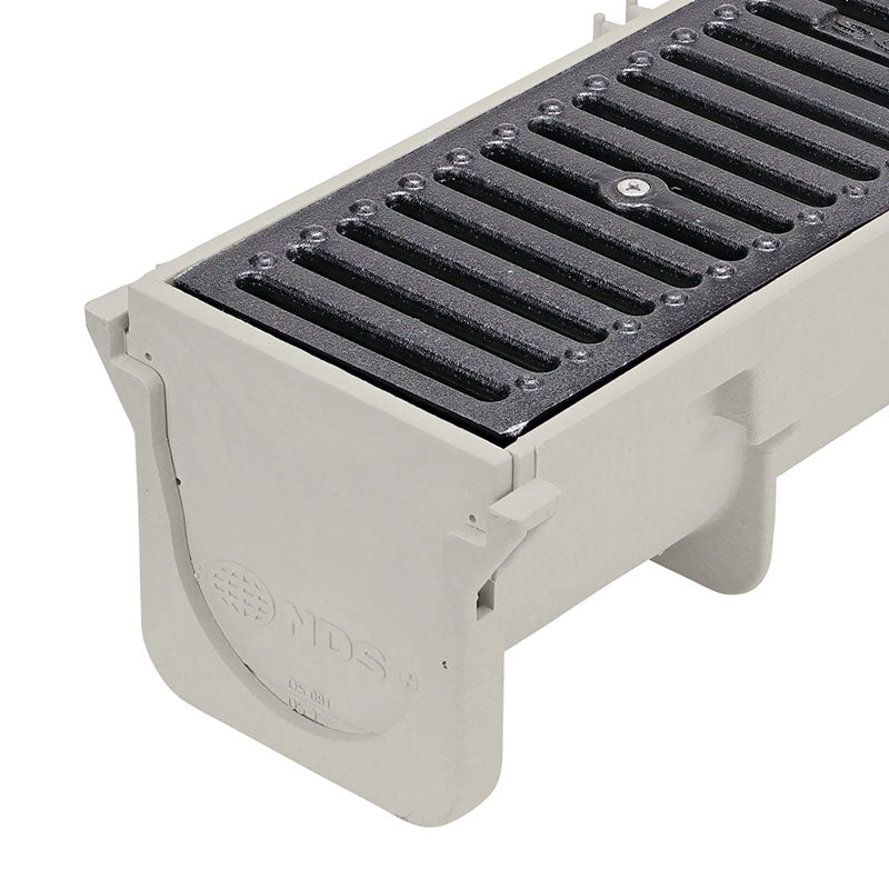 Trench Drain Kit - Commercial Grade - H20 Load Rating - Iron Grates - 48