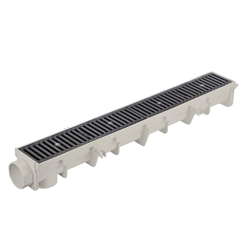 Trench Drain Kit - Commercial Grade - H20 Load Rating - Iron Grates - 48