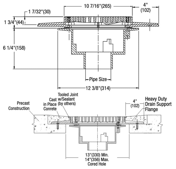 Watts - FD-920 - Parking Deck Drain for Precast Slabs