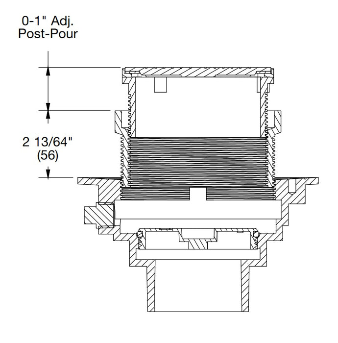 Watts - CO-190-PR - Cast Iron Adjustable Floor Cleanout with Integrated Level