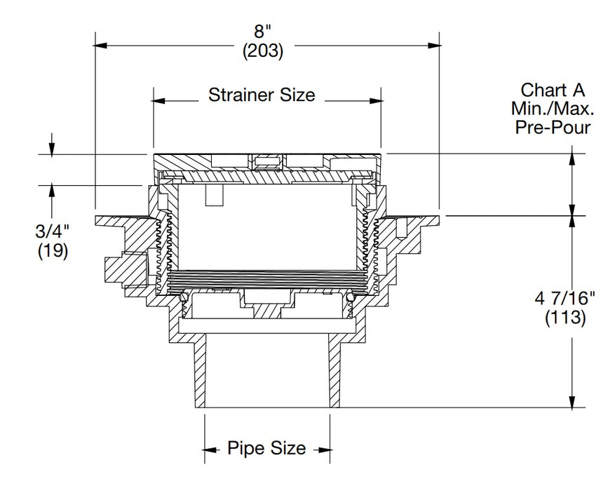Watts - CO-190-PR - Cast Iron Adjustable Floor Cleanout with Integrated Level