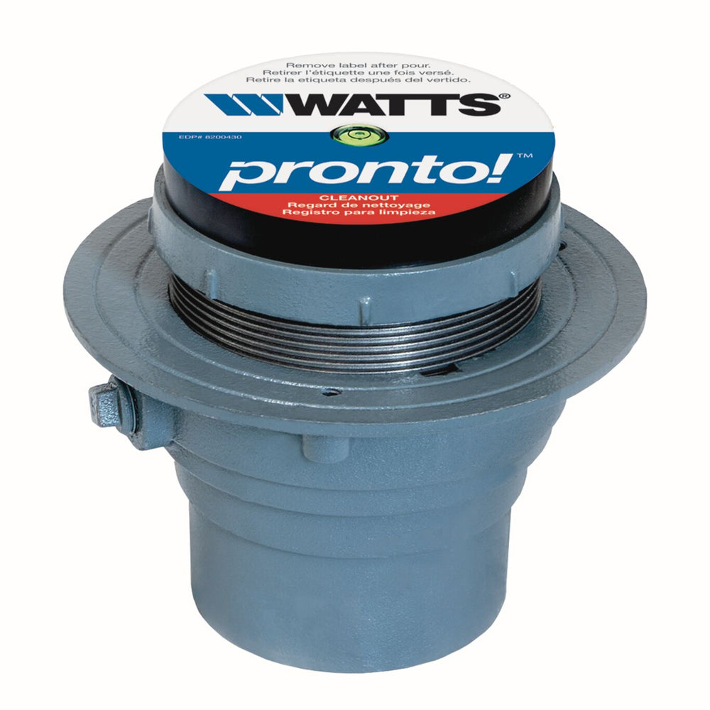 Watts - CO-190-PR - Cast Iron Adjustable Floor Cleanout with Integrated Level
