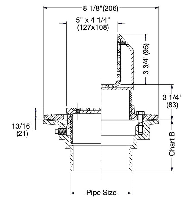 Watts - FD-100-AS - Floor Drain with Angle Strainer