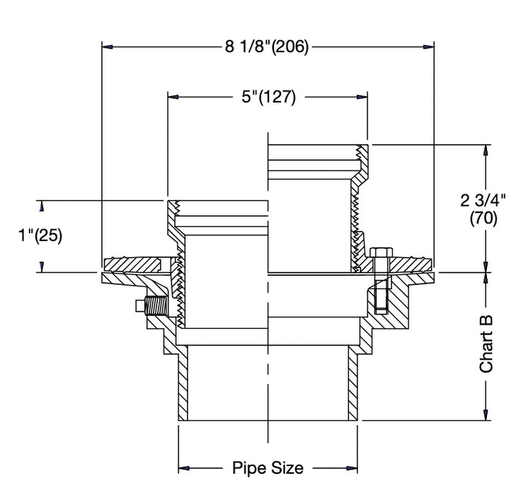 Watts - FD-100-DD - Floor Drain with Hub Funnel