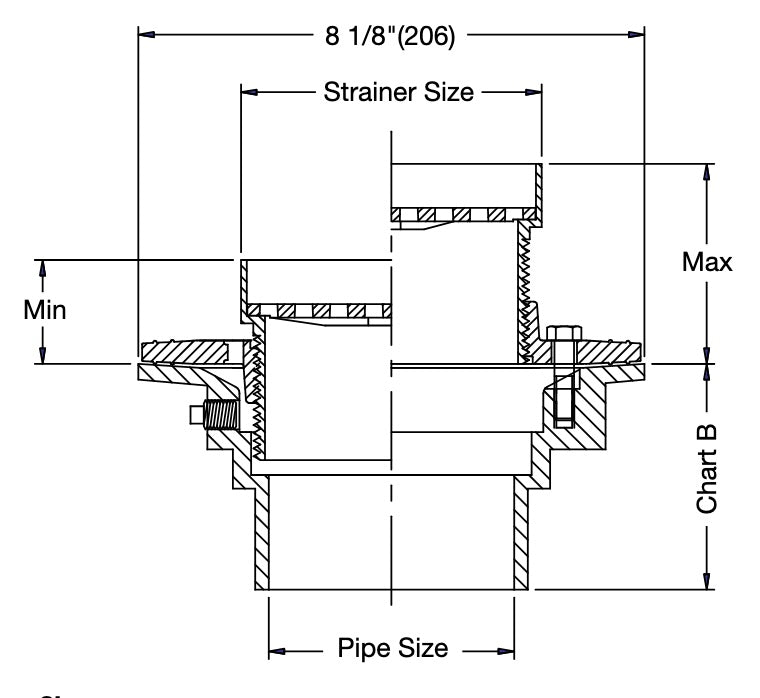 Watts - FD-100-ER - Floor Drain with Extended Rim Strainer