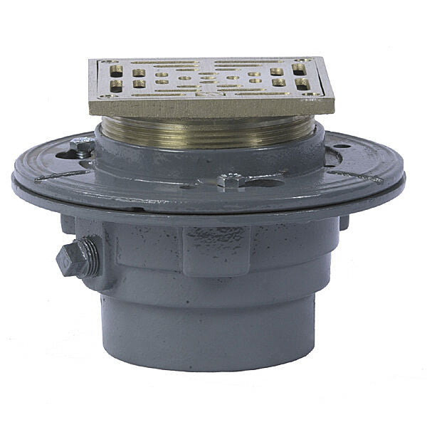 Watts - FD-100-L - Floor Drain with Square Heavy Duty Strainer