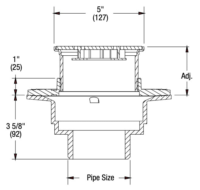 Watts - FD-1100-A-LR - Floor Drain with Ligature Resistant Round Strainer