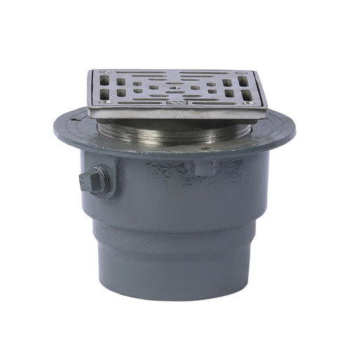 Watts - FD-1200-M - Floor Drain with Square Stainless Steel Strainer