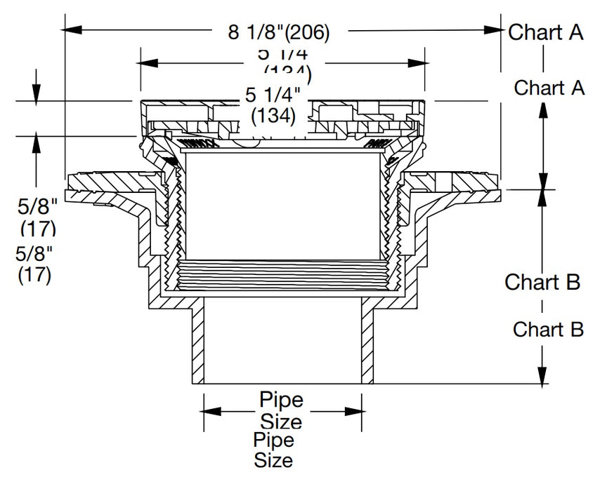Watts - FD-190-PR - Cast Iron Adjustable Floor Drain with Integrated Level