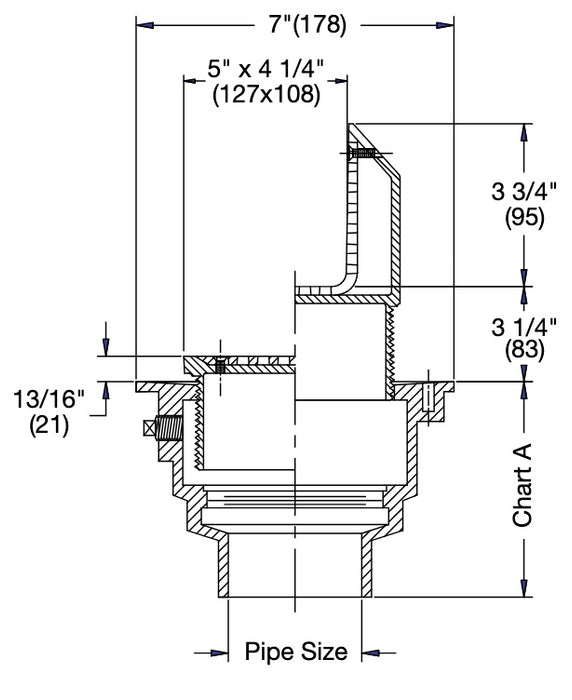 Watts - FD-200-AS - Floor Drain with Angle Strainer