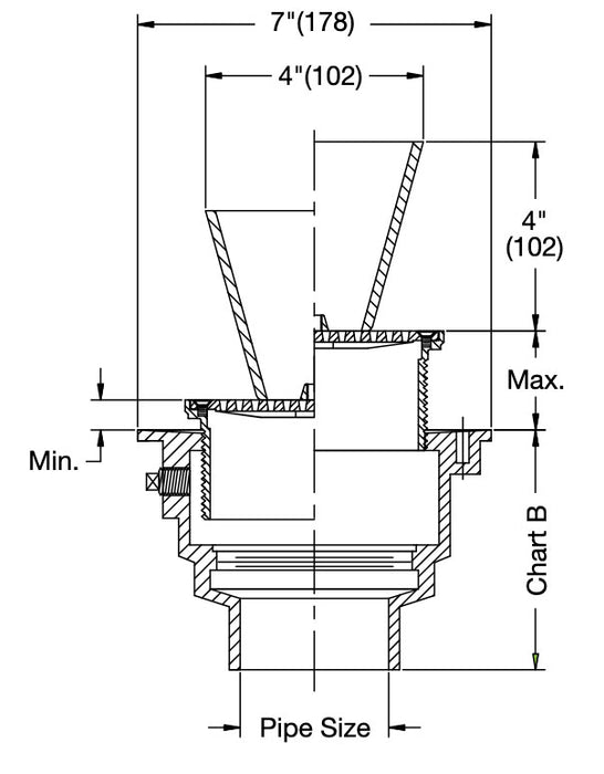 Watts - FD-200-EF - Floor Drain with Round Funnel