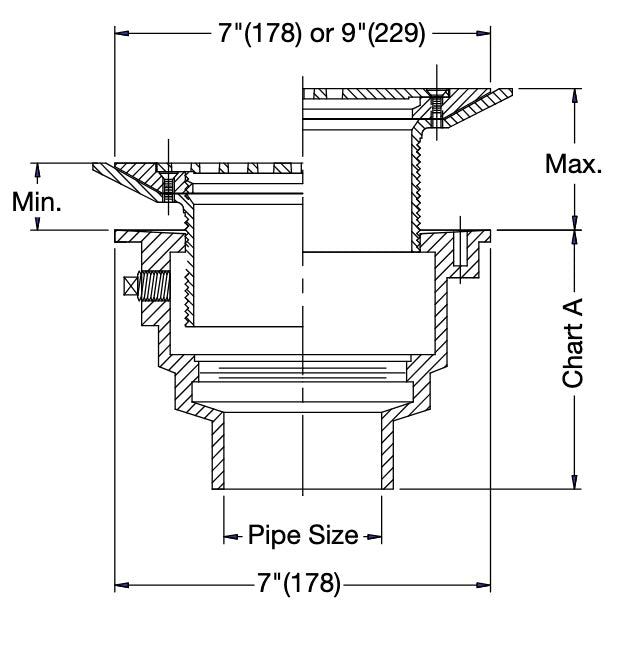 Watts - FD-200-FC - Floor Drain with Surface Membrane Clamp