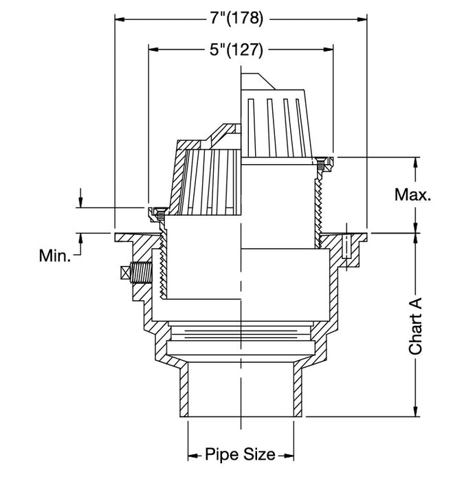 Watts - FD-200-K - Floor Drain with Dome Strainer