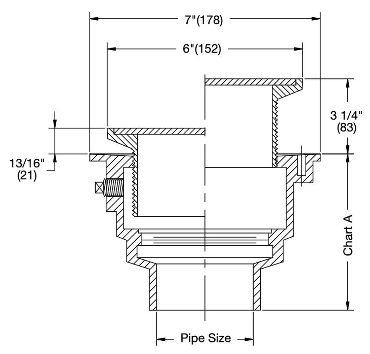 Watts - FD-200-VD - Floor Drain with Round Hinged Solid Cover