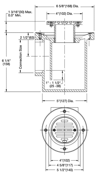 Watts - FD-240 - Prison Cell Drain