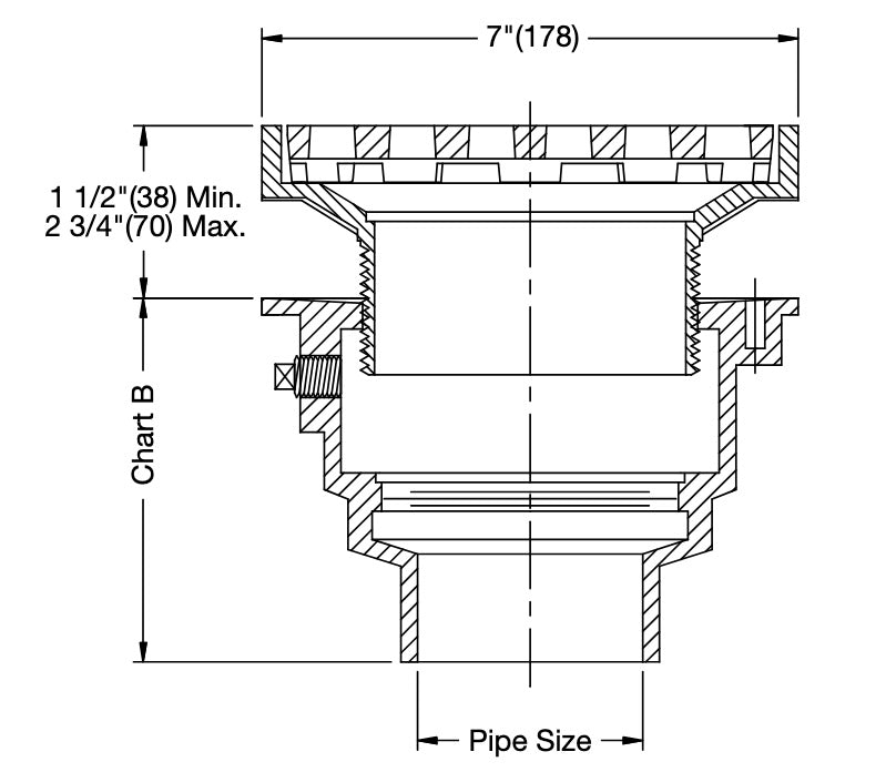 Watts - FD-300 - Area Drain with 7 in. Adjustable Top