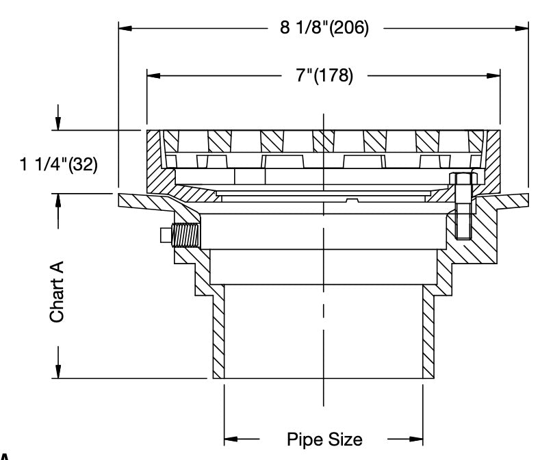 Watts - FD-310 - Area Drain with 7 in. Fixed Top