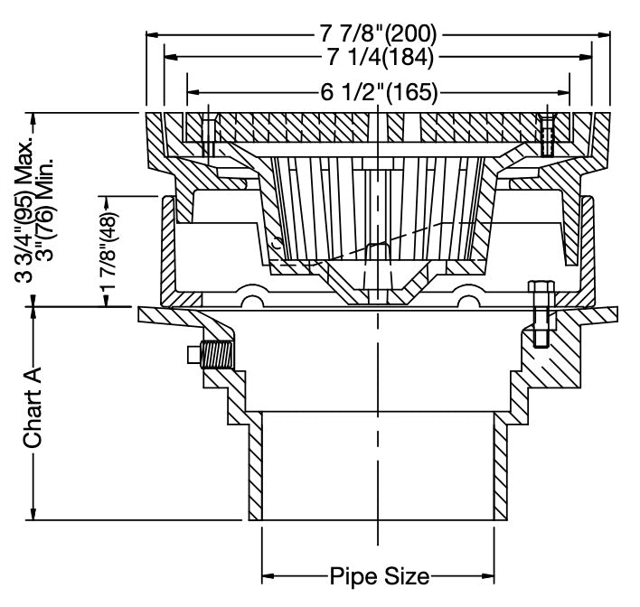 Watts - FD-320-SET - Area Drain with 8 in. Round Adjustable Top