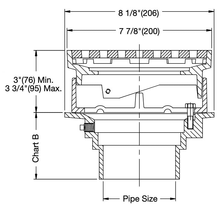 Watts - FD-320 - Area Drain with 8 in. Adjustable Top
