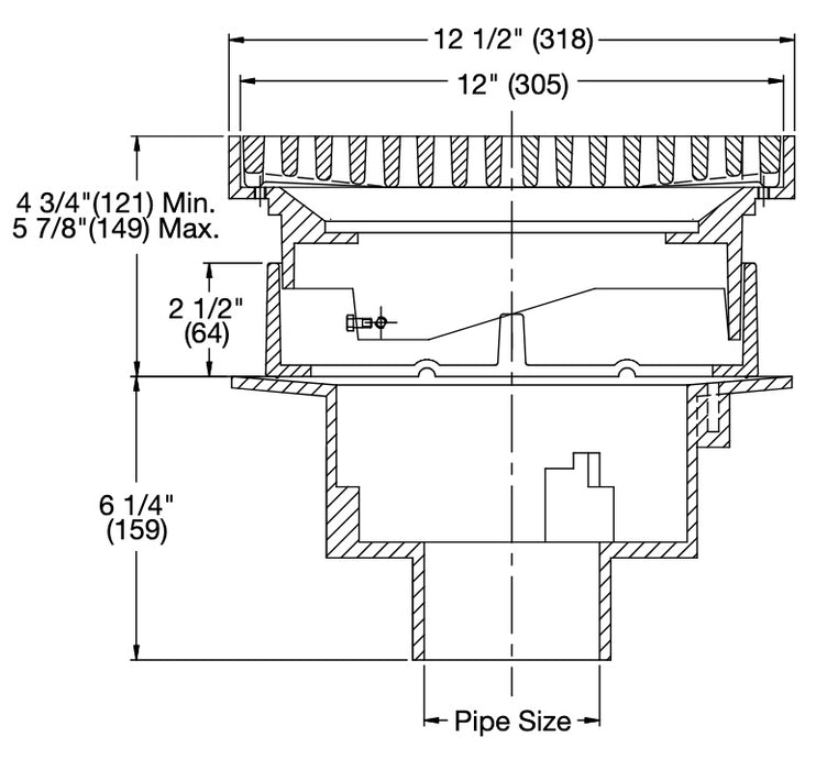 Watts - FD-340 - Area Drain with 12 in. Adjustable Top