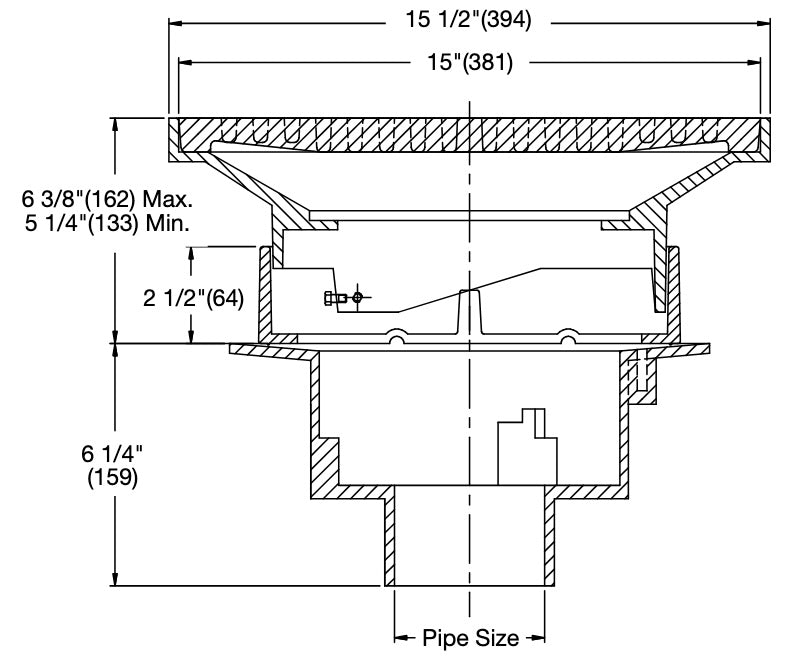 Watts - FD-360 - Area Drain with 15 in. Round Adjustable Top