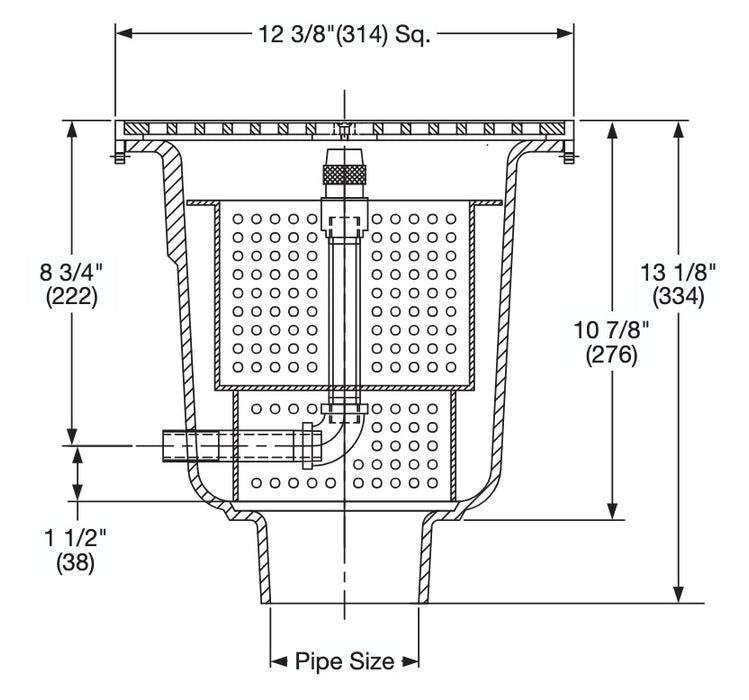 Watts - FS-800 - Sanitary Can Wash Drain