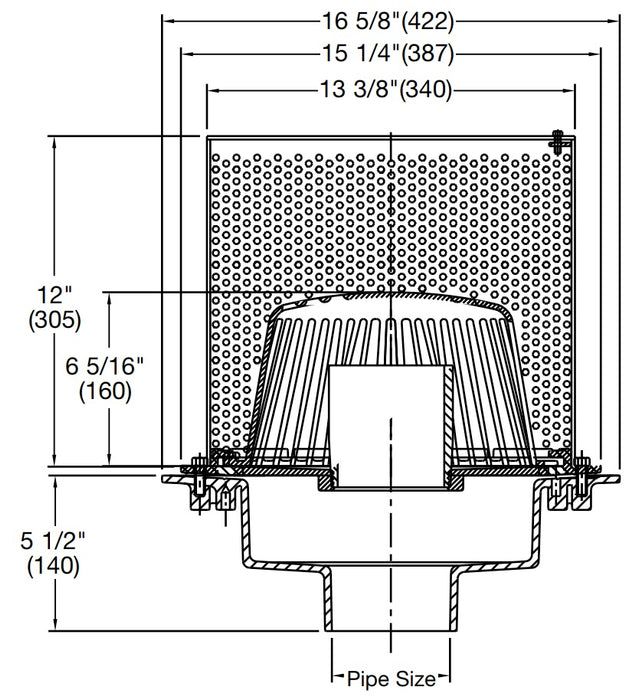 Watts - GRD-610-W - Green Roof Large Planter Overflow Drain