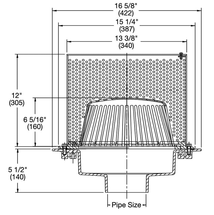 Watts - GRD-610 - Green Roof Large Planter Drain