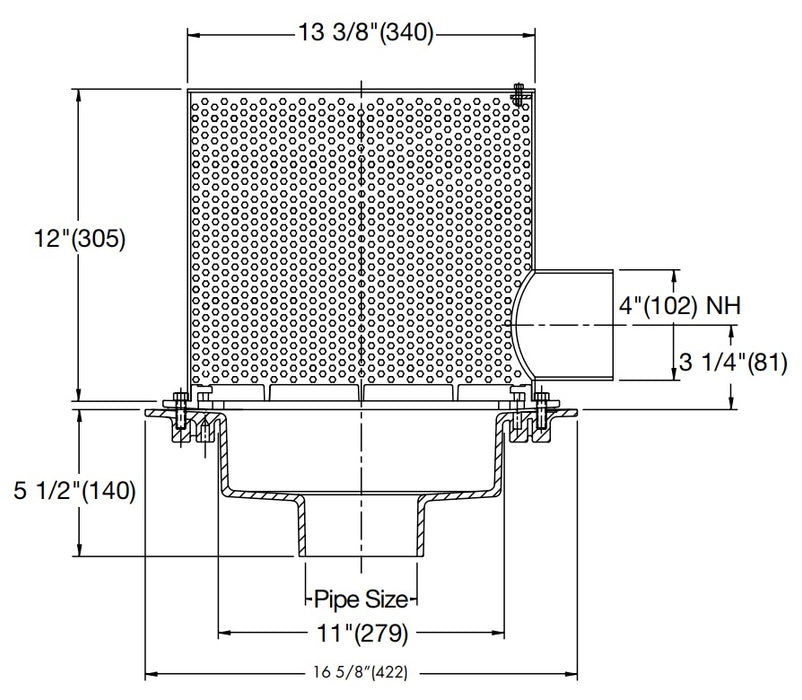 Watts - GRD-670 - Green Roof Drain w/Auxiliary Inlet