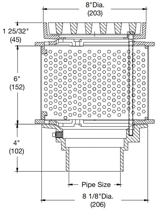Watts - GRD-680 - Green Roof Planter Drain with Traffic Grate