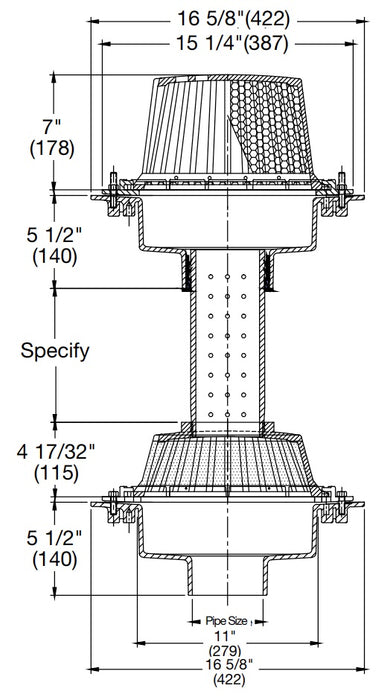 Watts - GRD-730 - Green Roof Large Multi-Level Planter Drain