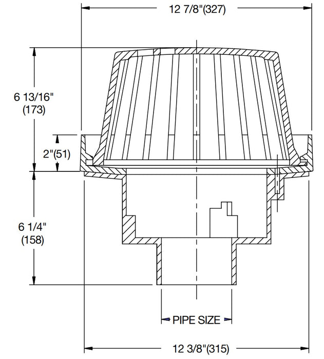 Watts - RD-100-R - Overflow Roof Drain with 2 in. External Water Dam