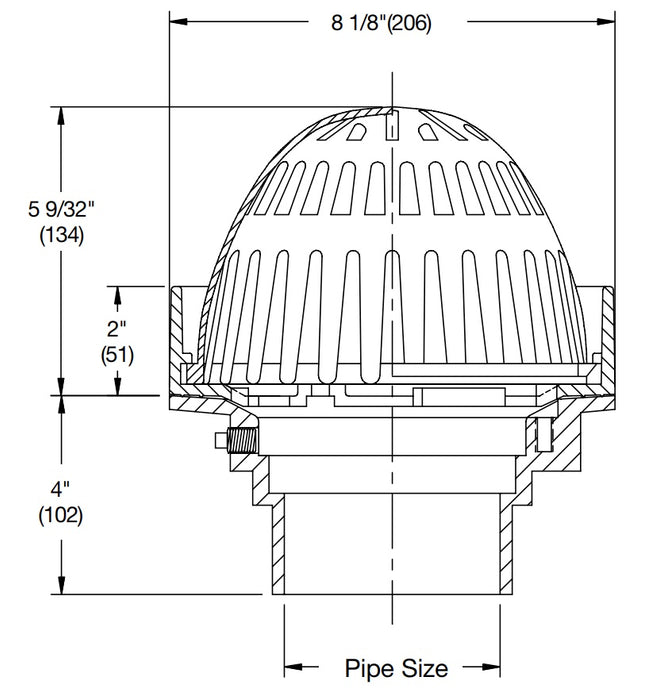 Watts - RD-200-R - Overflow Roof Drain with 2 in. External Water Dam