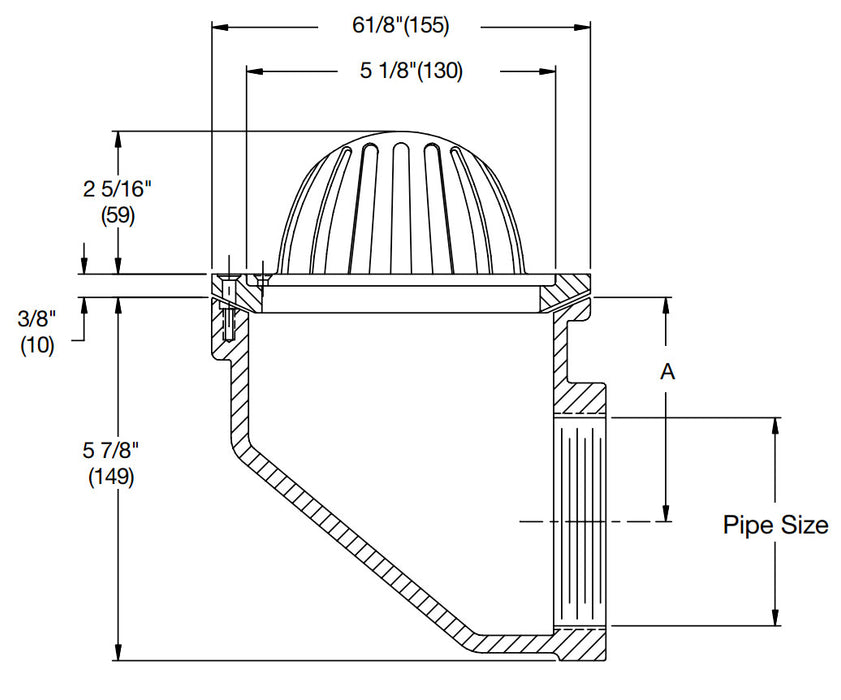 Watts - RD-230 - Side Outlet Balcony Drain