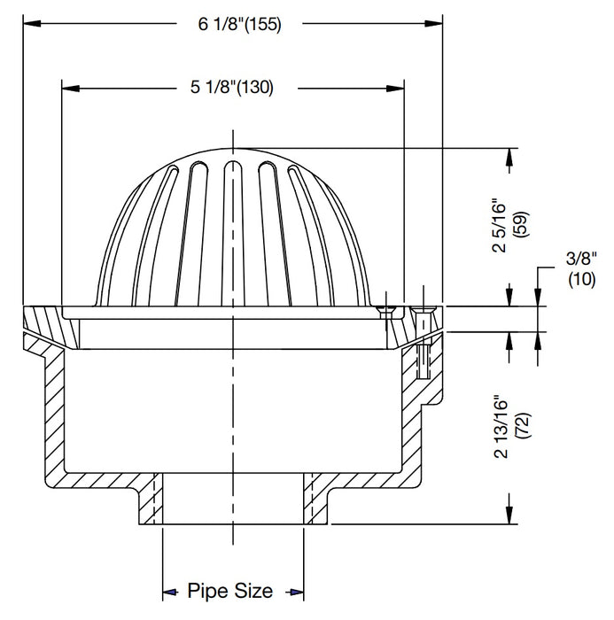 Watts - RD-240 - Bottom Outlet Balcony Drain