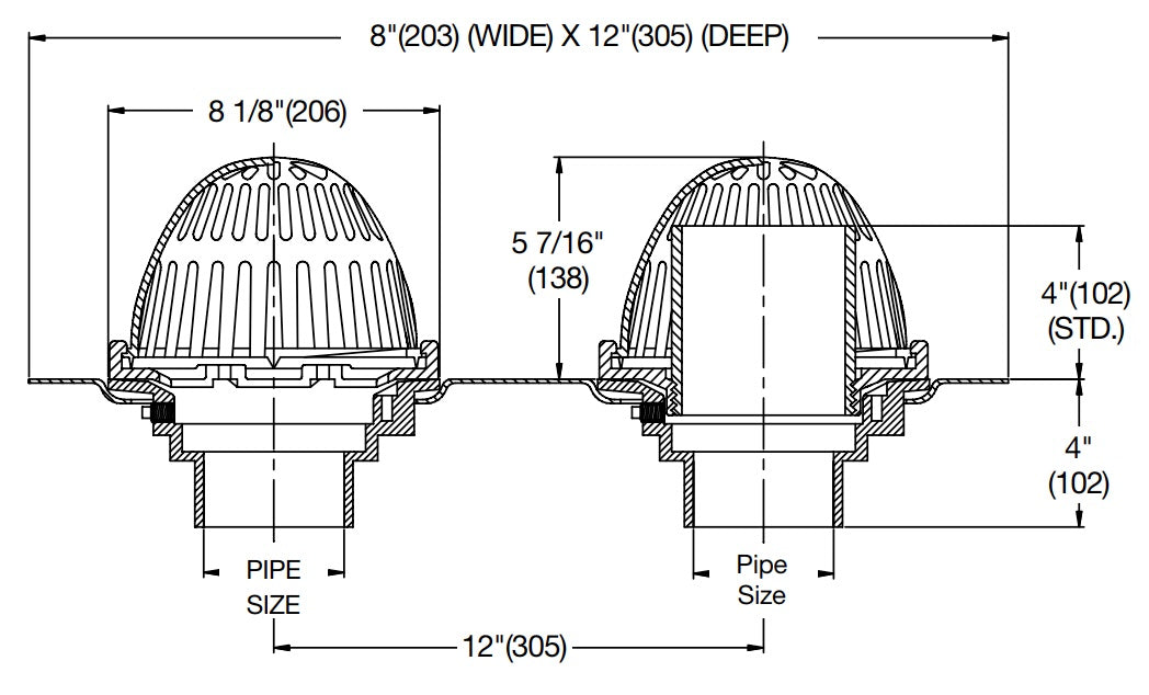 Watts - RD-260 - Combination Roof Drain with Secondary Overflow