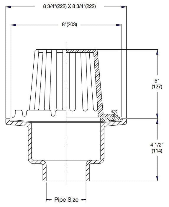 Watts - RD-280 - Flanged Cast Iron Roof Drain