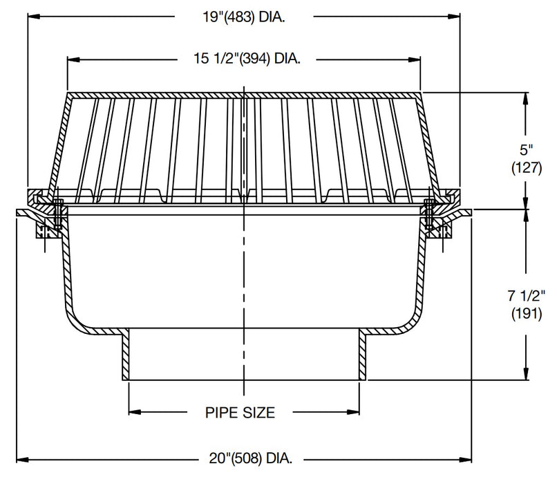 Watts - RD-500 - Super Flow Roof Drain