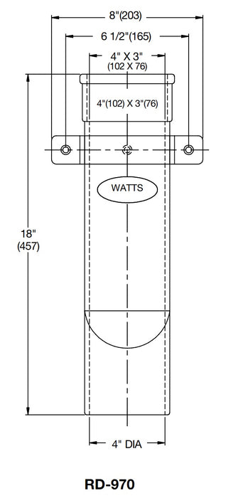 Watts - RD-970 - 4 in. x 3 in. Downspout Boot