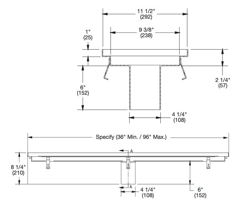 Watts - TD-300 - Elevator Channel Drain