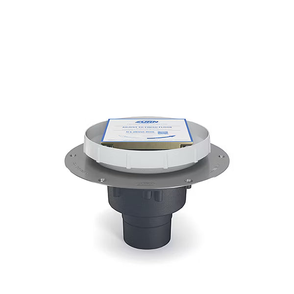 Zurn Z1400-SZ1-DP - Square Dura-Coated Cast Iron Cleanout with EZ1 Technology and Deck Plate with EZ1™ Technology and Deck Plate