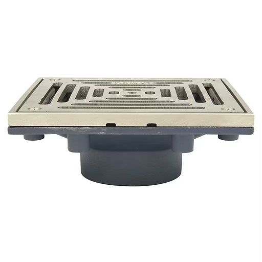 Zurn Z461 - 6" Square Modular Non-Adjustable Floor Drain with Clamping Frame