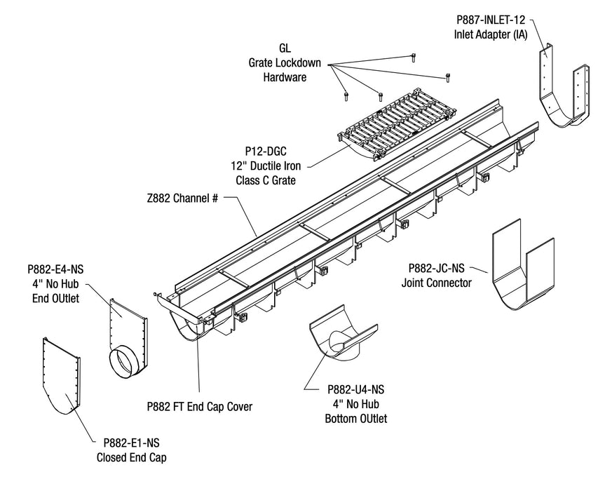 Zurn Z882 - Perma-Trench® Drain System
