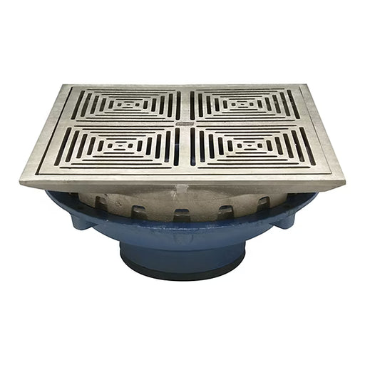 Zurn Z154-DT - 12" Square Top Prom-Deck Drain with Decorative Grate and Rotatable Frame