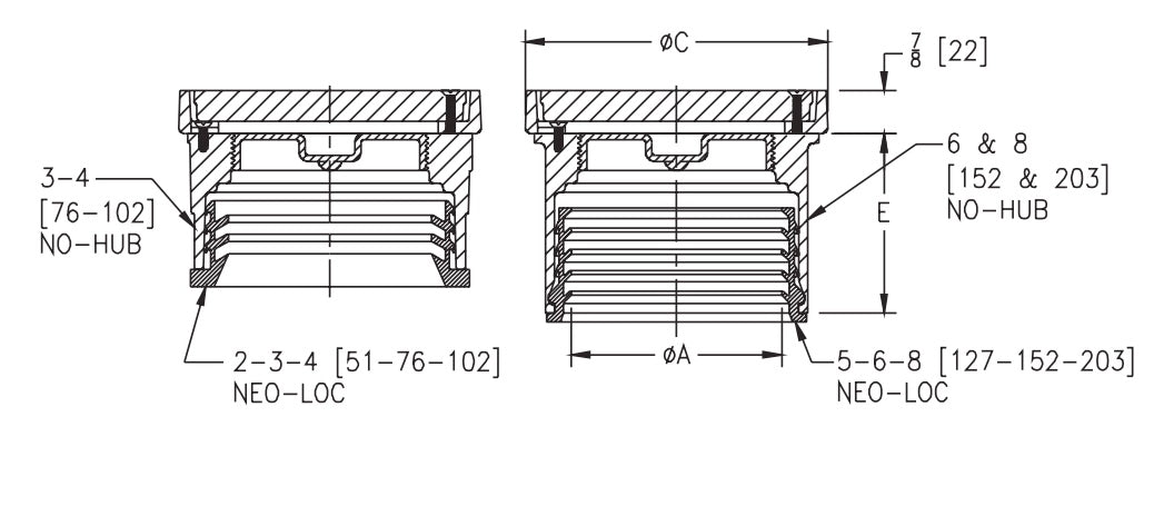 Zurn Z1402 - Heavy-Duty Non-Adjustable Cleanout