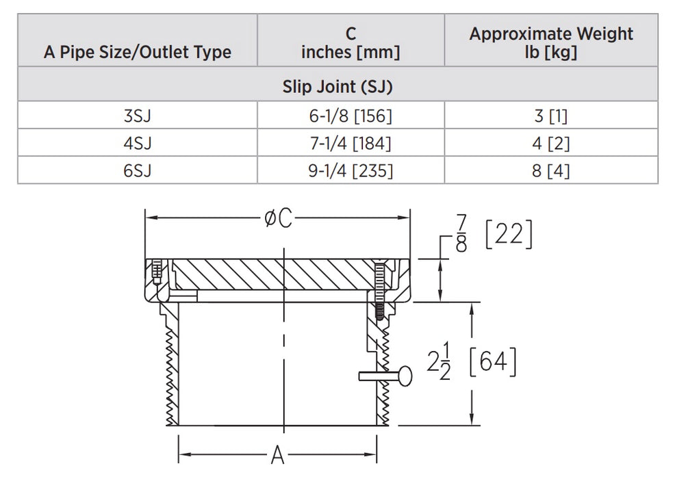 Zurn Z1404 - Floor Access Housing